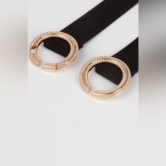 Double Hoop Buckle Elastic Belt - Picture 4 of 4